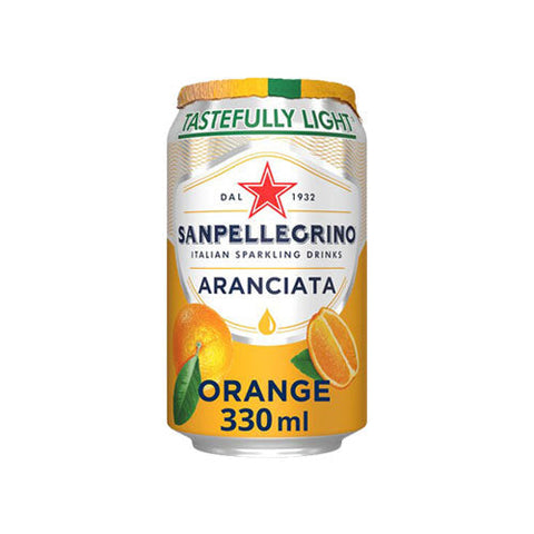 Sanpellegrino Aranciata - Sparkling Soft Drink Orange Fruit Beverage ml.330